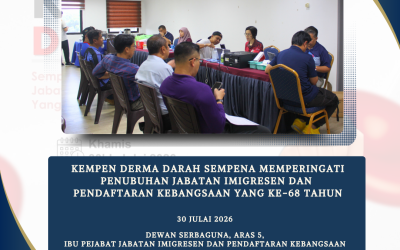 KEMPEN DERMA DARAH SEMPENA MEMPERINGATI PENUBUHAN JIPK YANG KE-68 TAHUN