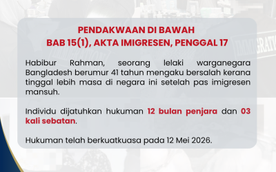 PENDAKWAAN JIPK DI BAWAH BAB 15(1), AKTA IMIGRESEN, PENGGAL 17