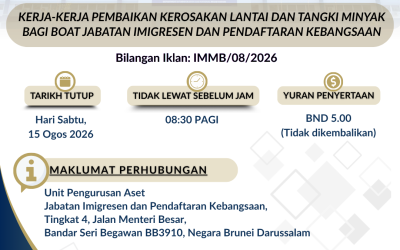 KERJA-KERJA PEMBAIKAN KEROSAKAN LANTAI DAN TANGKI MINYAK BAGI BOAT JABATAN IMIGRESEN DAN PENDAFTARAN KEBANGSAAN